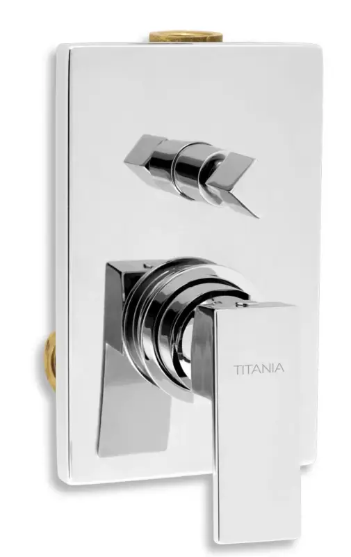 Nová Kolekce NOVASERVIS Vanová sprchová pod. baterie s přepínačem Titania CUBE chrom - 98850R,0