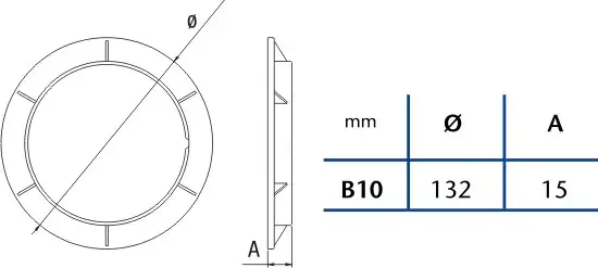CATA Upevňovací kroužek s vnitřním závitem pro ventilátor CATA B-10 Bezpečná Platba