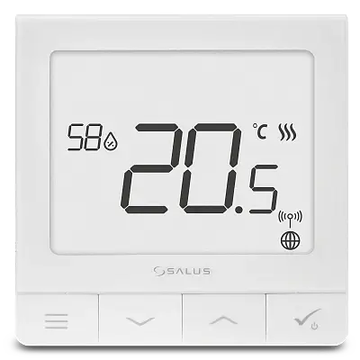 SALUS Ultratenký termostat s čidlem vlhkosti, 230 V SQ610, Systém SMART HOME Zlevněný