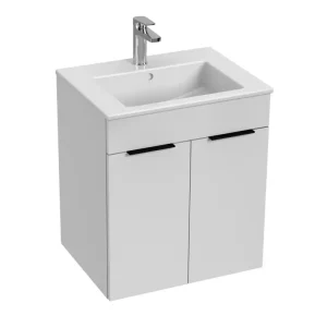 Vysoce Kvalitní JIKA CUBE Skříňka s 2 dveřmi včetně umyvadla 55 x 43 cm 453611 Bílá
