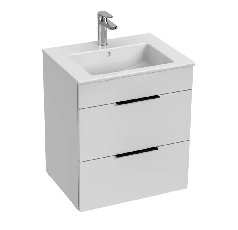 Kup Teď JIKA CUBE Skříňka s 2 zásuvkami včetně umyvadla 55 x 43 cm 453612 Bílá