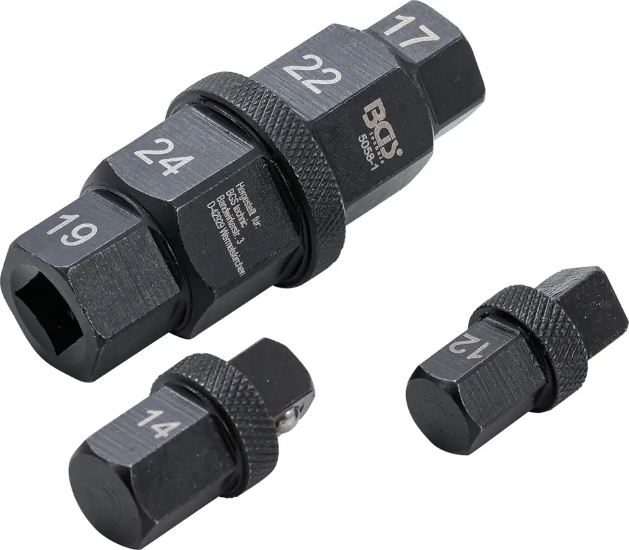 Novinka BGS Speciální hlavice pro motocykly, 10 mm (3/8"), 12 - 24 mm