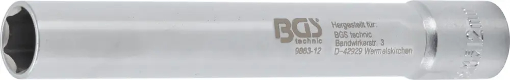 Akční Nabídka BGS Nástrčná hlavice šestihranná, extra prodloužené, 10 mm (3/8"), 12 mm