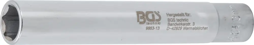 Výprodej BGS Nástrčná hlavice šestihranná, extra prodloužené, 10 mm (3/8"), 13 mm