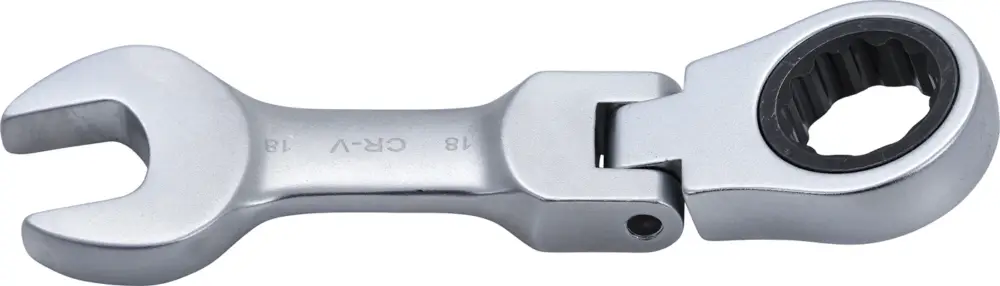 Ověřený BGS Ráčnový očkoplochý klíč, krátký, kloubový, 18 mm