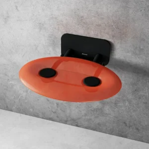 Akční Cena Ravak Sprchové sedátko OVO-P II-ORANGE/BLACK