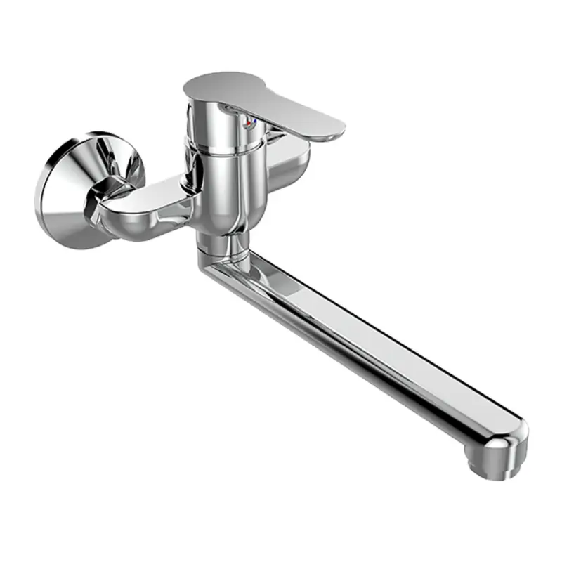 Dřezová nástěnná baterie, Zuna, 100 mm, s ramínkem plochým rovným 250 mm, chrom Přímo Od Výrobce