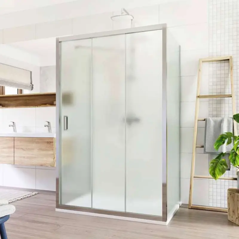 Must-Have LIMA Sprchový kout, obdélník, 100x80x100x190 cm, chrom ALU, sklo Point