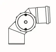 Zlevněný ALMEVA STARR revizní koleno 87° pravé 110mm