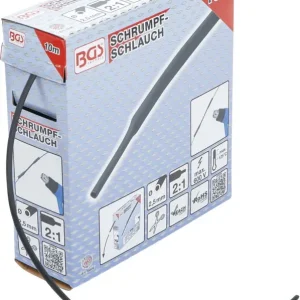 Zlevněný BGS Teplem smrštitelná trubička v krabici, černá, O 2,5 mm, 10 m
