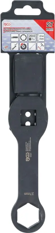 BGS Úderový očkový klíč, 6hranný, oboustranný, 27 mm Ověřený