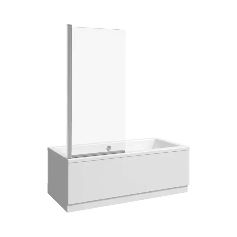 Vanová zástěna 750 mm levá/pravá, jednodílná, stříbrný lesklý profil, 6mm transparentní sklo s úpravou JIKA perla GLASS. 2572N5 Stříbrná/Dekor arctic Autentický