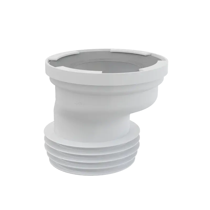 Autentický ALCAPLAST Dopojení k volně stojícímu WC, excentrické 20 mm, 110 mm, délka 125 mm, PP, bílé A991-20
