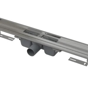 Vysoce Kvalitní ALCAPLAST Sprchový liniový žlab nerezový, s okrajem, pro perforovaný rošt, délka 1050 mm APZ1-1050