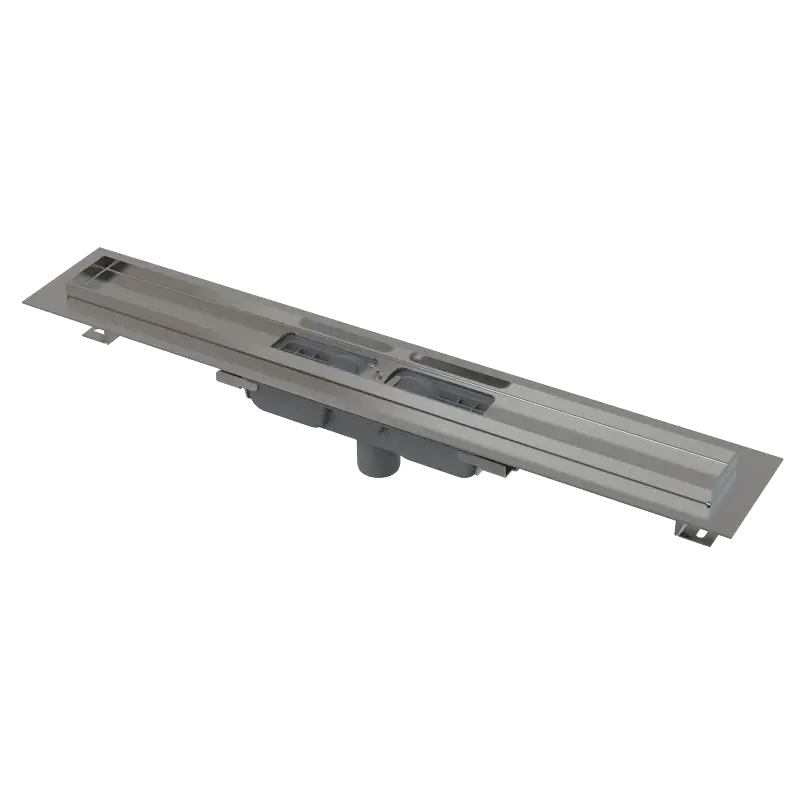 Super Cena ALCAPLAST Sprchový liniový žlab nerezový, s okrajem, pro perforovaný rošt, svislý odtok, délka 650 mm APZ1101-650