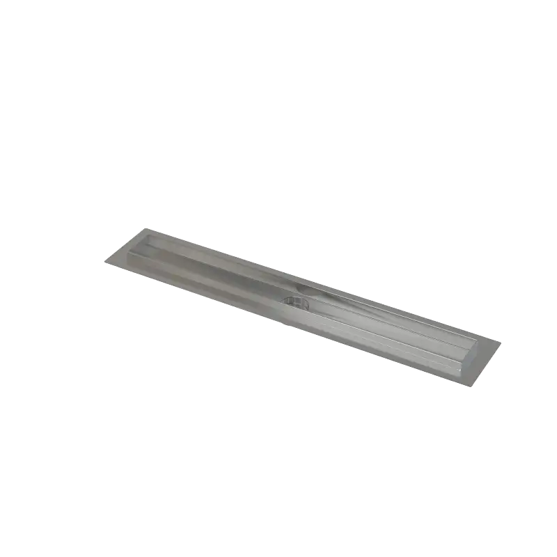 ALCAPLAST Sprchový liniový žlab nerezový, s okrajem, pro perforovaný nebo oboustranný rošt (plný / vložení dlažby), délka 850 mm APZ13-850 Značkový
