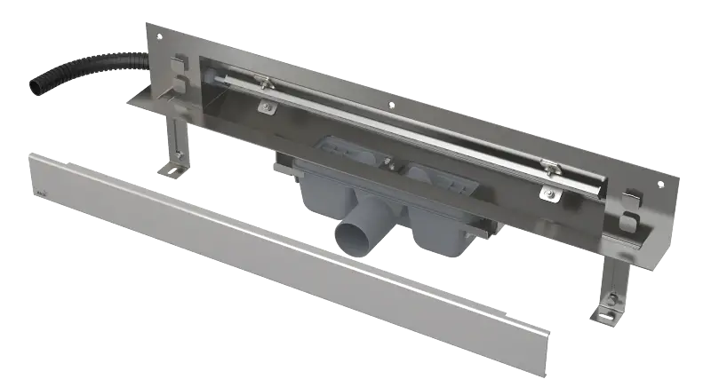 ALCAPLAST Sprchový odtokový systém pro zabudování do stěny, kryt nerez-lesk, osvětlení modrá, délka 850 mm APZ5-EDEN+AEZ121-850 Časově Omezené