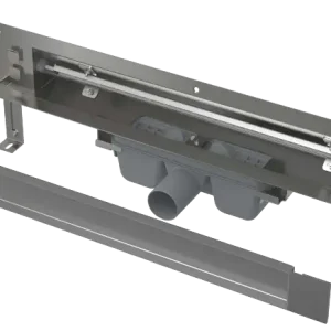 Výprodej ALCAPLAST Sprchový odtokový systém pro zabudování do stěny, kryt pro vložení obkladu, osvětlení zelená, délka 650 mm APZ5-TWIN+AEZ122-650