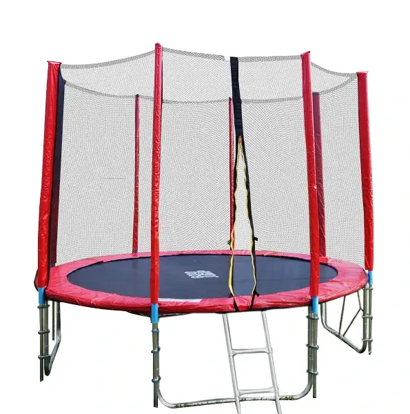 Rychlé Dodání GoodJump 4UPVC červená trampolína 305 cm s ochrannou sítí + žebřík + krycí plachta