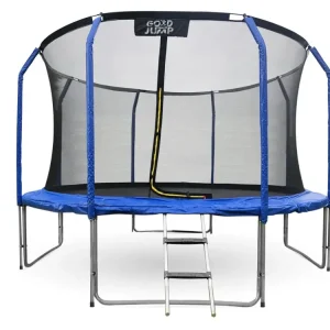 Výprodej GoodJump 4UPVC modrá trampolína 366 cm s ochrannou sítí + žebřík - Inside