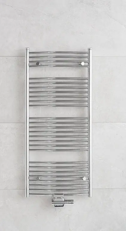 Výprodej Koupelnový radiátor PMH DANBY 450x1290mm, Metalická stříbrná matná