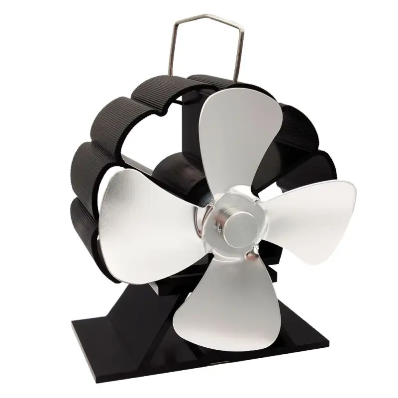 Vrácení Zdarma HS Flamingo Ventilátor na kamna FLAMINGO čtyřlopatkový MINI, stříbrný