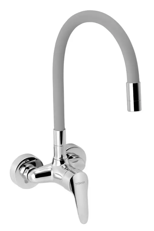 NOVASERVIS Dřezová baterie s elastickým ramenem 100mm, stříbrošedá-chr. - 94484,0S Výprodej