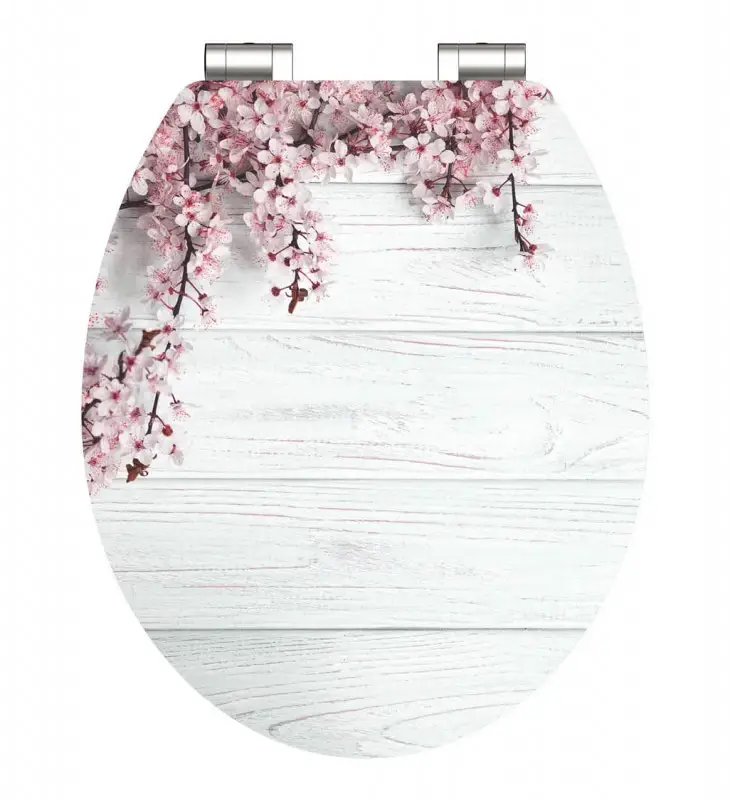 Přímo Od Výrobce Schütte WC sedátko FLOWERS AND WOOD | MDF HG, Soft Close