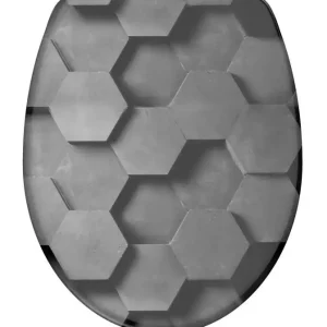 Akční Nabídka Schütte WC sedátko GREY HEXAGONS| Duroplast,Duroplast, Soft Close