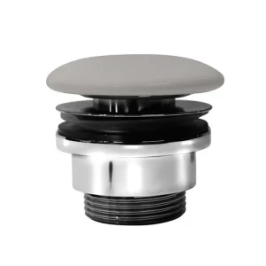 Sleva GSI GSI umyvadlová výpust 5/4“, neuzavíratelná, keramická zátka, 5-65mm, tortora mat