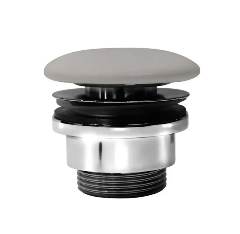 Sleva GSI GSI umyvadlová výpust 5/4“, neuzavíratelná, keramická zátka, 5-65mm, tortora mat