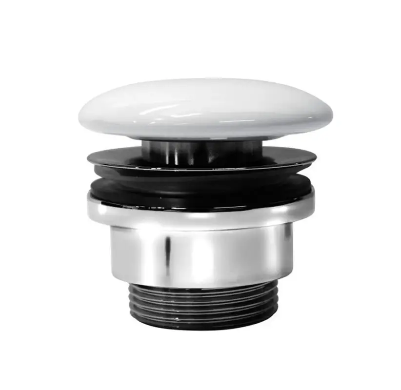 Dokud Zásoby Vydrží GSI GSI umyvadlová výpust 5/4“, neuzavíratelná, keramická zátka, 5-65mm, bílá ExtraGlaze