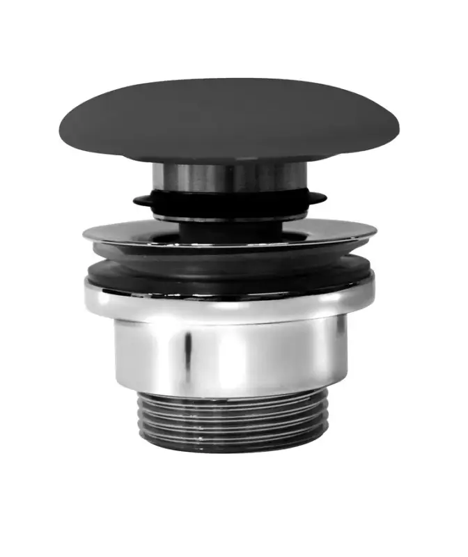 Super Cena GSI GSI umyvadlová výpust 5/4“, click-clack, keramická zátka, 5-65mm, černá mat