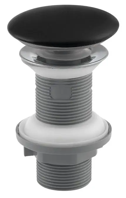 Levný ISVEA Umyvadlová výpust 5/4“, click-clack, keramická zátka, 20-70mm, černá mat