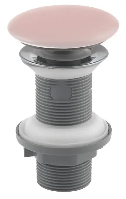 ISVEA Umyvadlová výpust 5/4“, click-clack, keramická zátka, 20-70mm, růžová mat Salmon Nová Kolekce