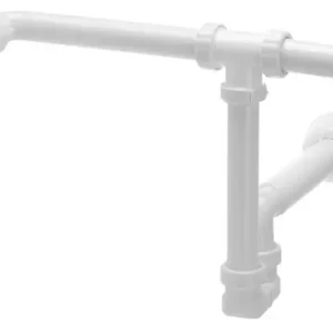 Autentický BRUCKNER MOSQUITO umyvadlový sifon pro dvojumyvadlo, 5/4", DN40, bílá