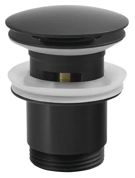 SAPHO Umyvadlová výpust 5/4“, click-clack, velká zátka, 30-45mm, černá mat Expresní Doručení