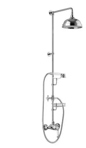 Levný SAPHO VIENNA sprchový sloup s pákovou baterií, mýdlenka, 1291mm, chrom