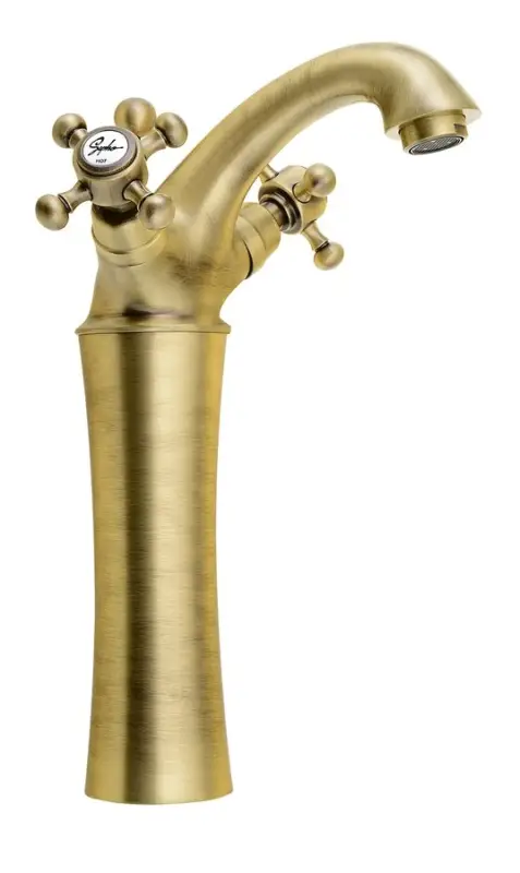 Akce SAPHO ANTEA stojánková umyvadlová baterie vysoká s výpustí, výška 245mm, bronz