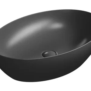 GSI PURA keramické umyvadlo na desku 60x42cm, černá mat Bezpečná Platba