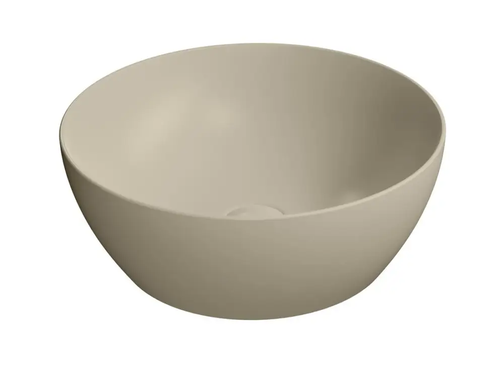 Zlevněný GSI PURA keramické umyvadlo na desku, průměr 42cm, creta mat