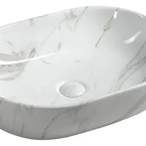 Tovární Cena SAPHO DALMA keramické umyvadlo na desku, 59x42cm, carrara