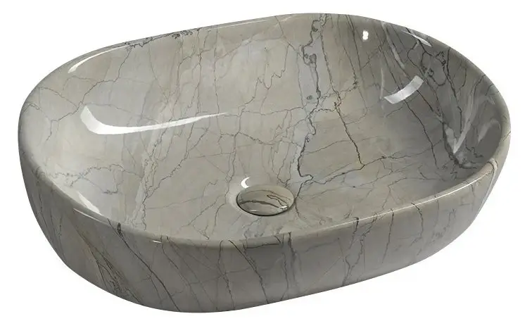 Pouze Dnes SAPHO DALMA keramické umyvadlo na desku, 59x42cm, grigio