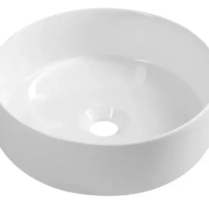 ISVEA INFINITY ROUND keramické umyvadlo na desku, průměr 36cm, bílá Omezená Nabídka