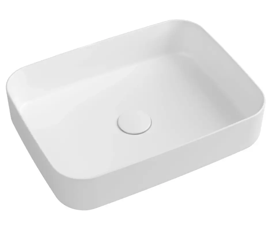 Sleva ISVEA INFINITY RECTANGLE keramické umyvadlo na desku, 50x36cm, bílá