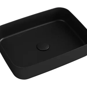 ISVEA INFINITY RECTANGLE keramické umyvadlo na desku, 50x36cm, černá mat Tovární Cena