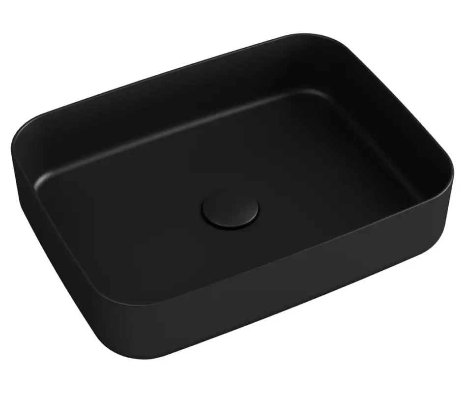 ISVEA INFINITY RECTANGLE keramické umyvadlo na desku, 50x36cm, černá mat Tovární Cena