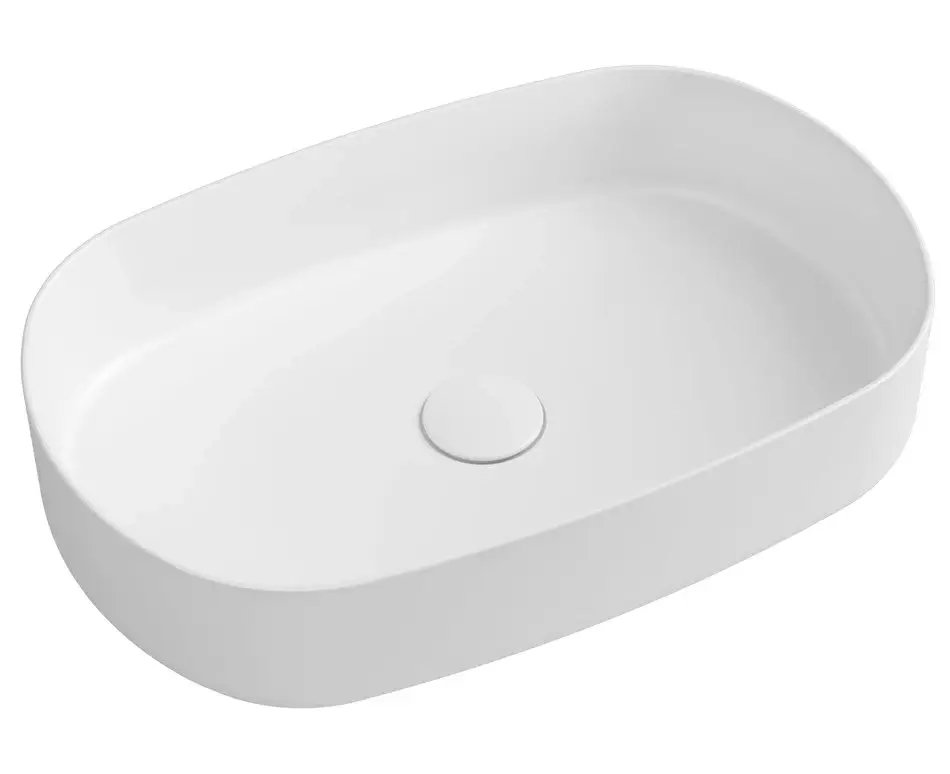 Poslední Šance ISVEA INFINITY OVAL keramické umyvadlo na desku, 55x36cm, bílá