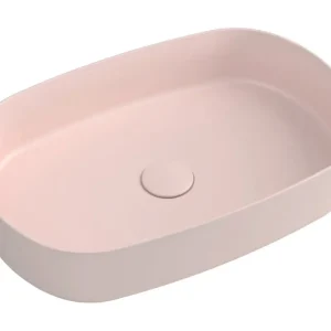 ISVEA INFINITY OVAL keramické umyvadlo na desku, 55x36cm, růžová Salmon Cenový Hit