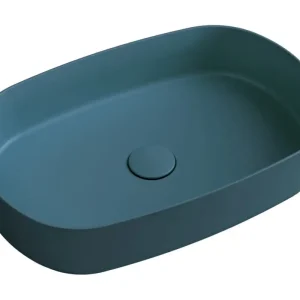Vrácení Zdarma ISVEA INFINITY OVAL keramické umyvadlo na desku, 55x36cm, zelená petrol